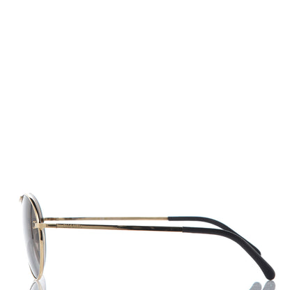Chanel Round Polarized Sunglasses 4190-T-Q Brown Gold 2 of 8