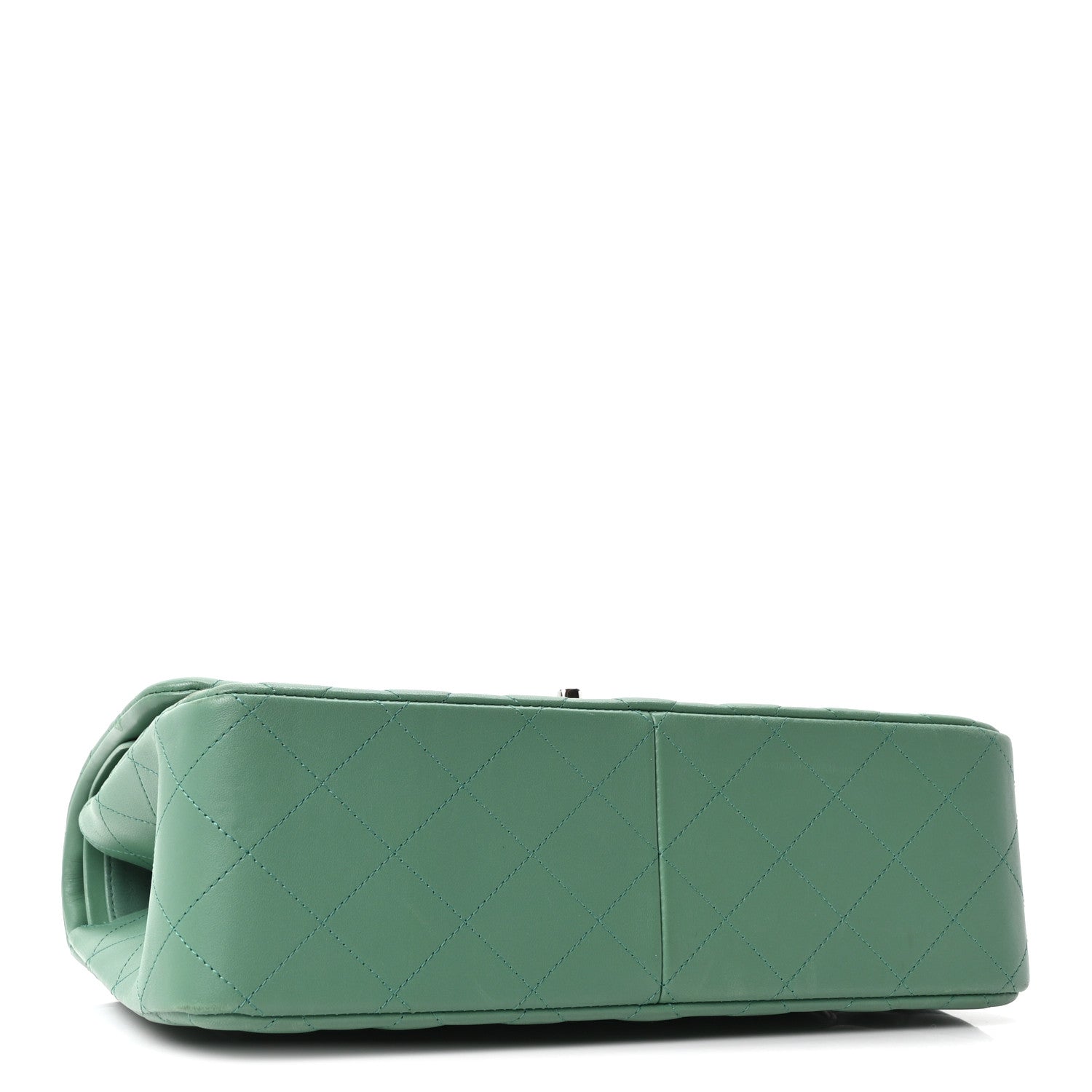 Chanel Lambskin Quilted Jumbo Double Flap Green 4 of 10