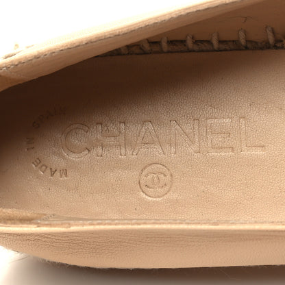 Chanel Lambskin CC Espadrilles 38 Beige Black 9 of 11