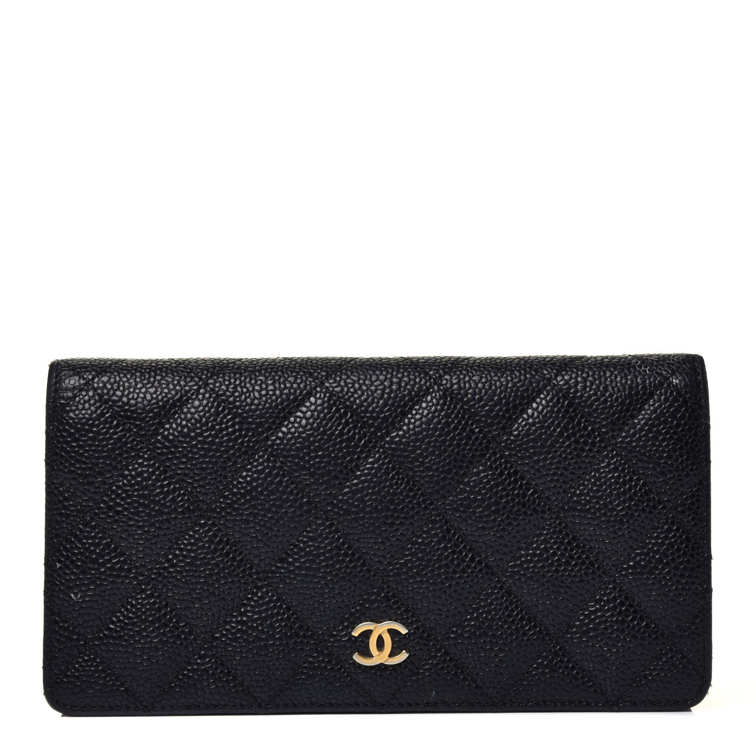 Chanel Caviar Quilted Yen Wallet Black 1 of 7