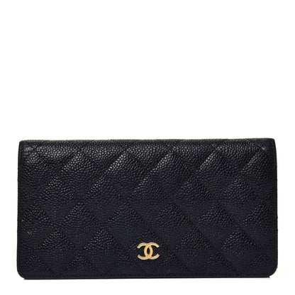 Chanel Caviar Quilted Yen Wallet Black 1 of 7