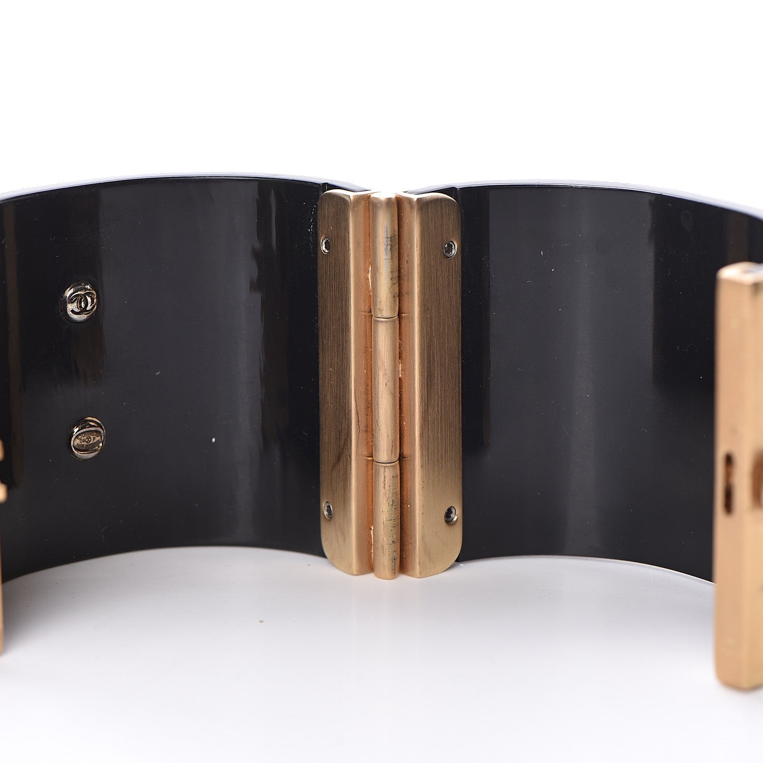 Chanel Resin Enamel CC Cabochon Cuff Black Multicolor 6 of 7