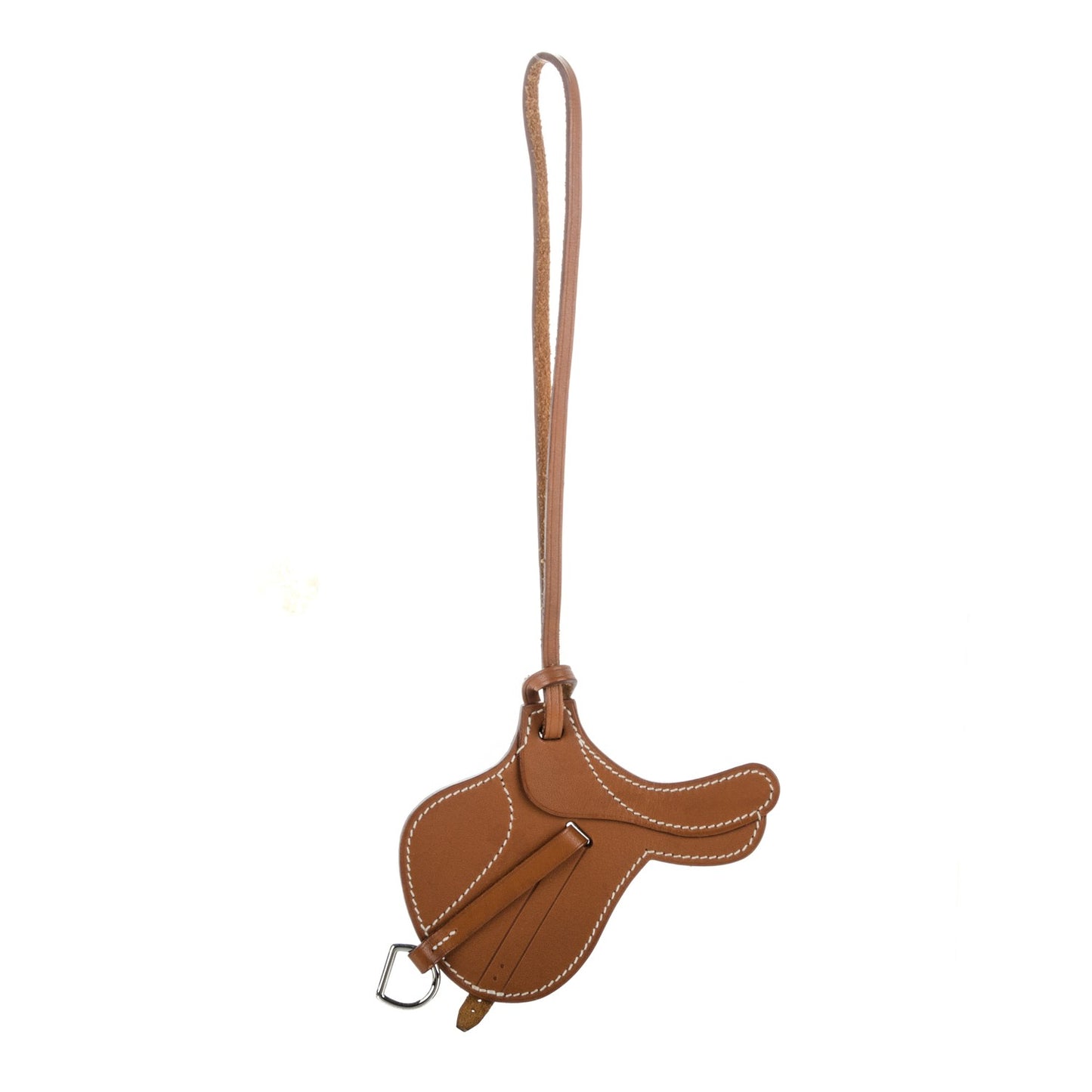 Natural Barenia Paddock Selle Horse Saddle Bag Charm