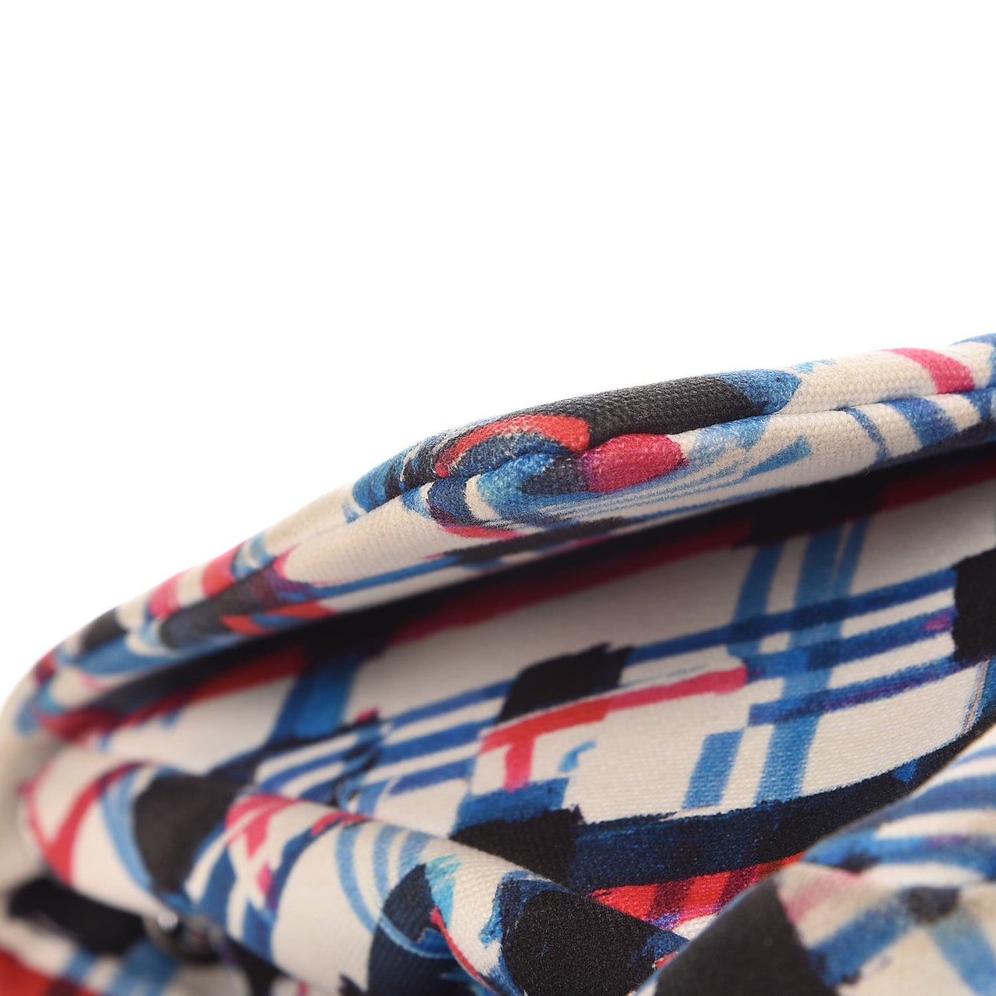 Canvas Printed XXL Travel Flap Bag White Blue Red Black