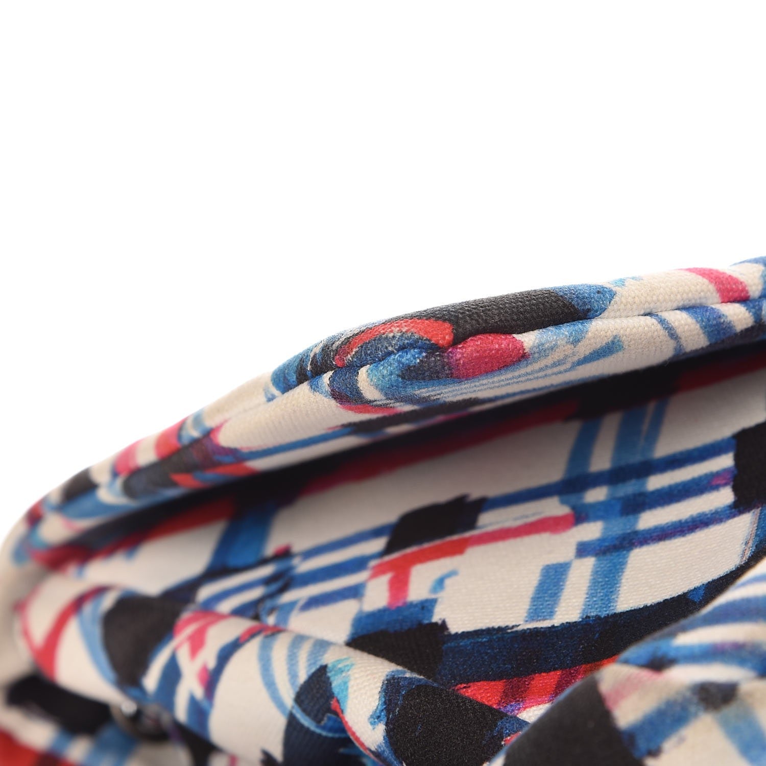 Chanel Canvas Printed XXL Travel Flap Bag White Blue Red Black 9 of 15