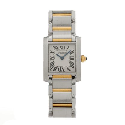Cartier Stainless Steel 18K Yellow Gold 20mm Tank Francaise Quartz Watch 1 of 5