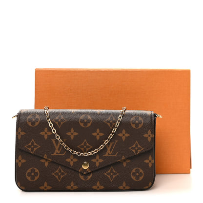 Louis Vuitton Monogram Pochette Felicie Chain Wallet Fuchsia 10 of 10