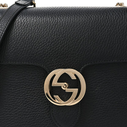 Gucci Dollar Calfskin Small Interlocking G Shoulder Bag Black 8 of 10