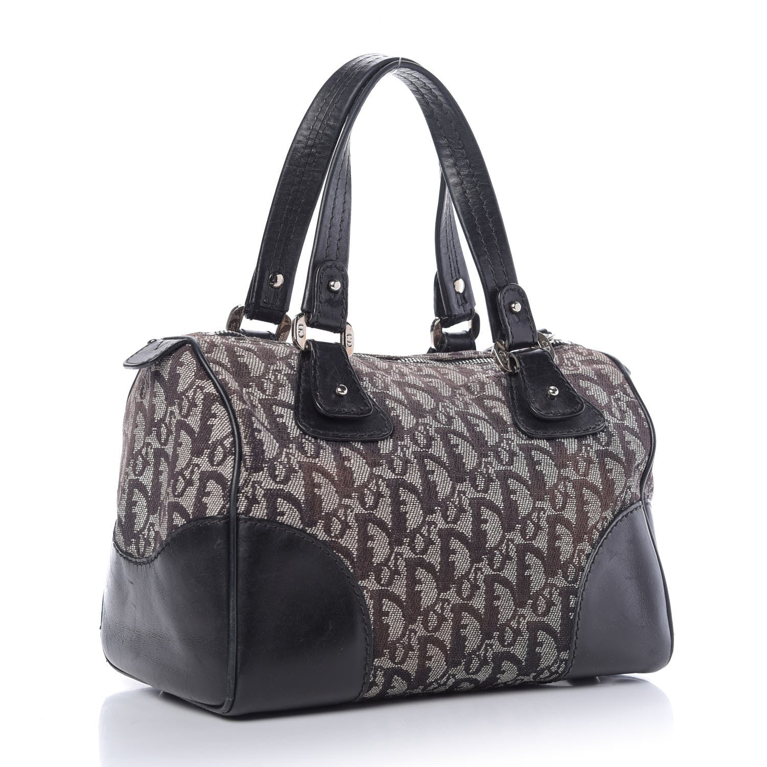 Christian Dior Monogram Boston Black 3 of 9