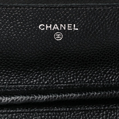 Chanel Caviar Quilted Wallet On Chain WOC Black 6 of 10