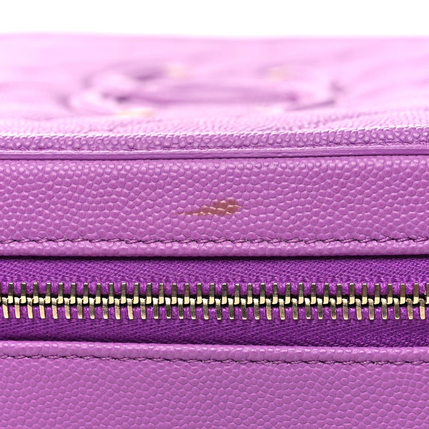 Chanel Caviar Quilted Medium CC Filigree Vanity Case Purple 11 of 11