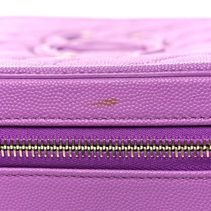 Chanel Caviar Quilted Medium CC Filigree Vanity Case Purple 11 of 11