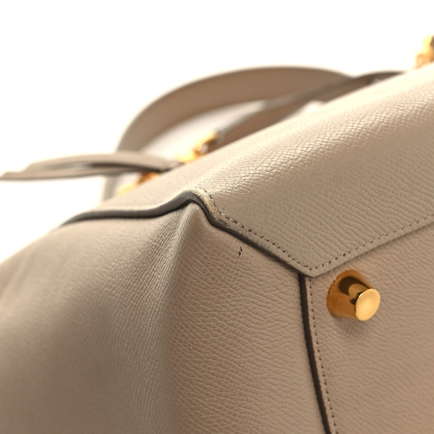 Grained Calfskin Mini Belt Bag Light Taupe