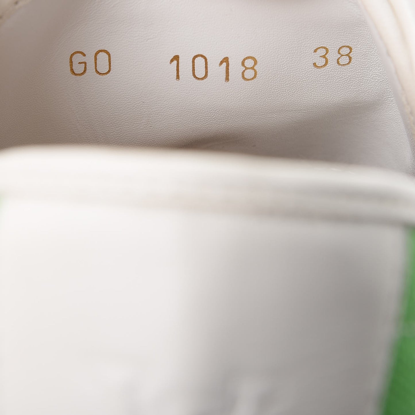 Canvas Calfskin Sneakers 38 Green