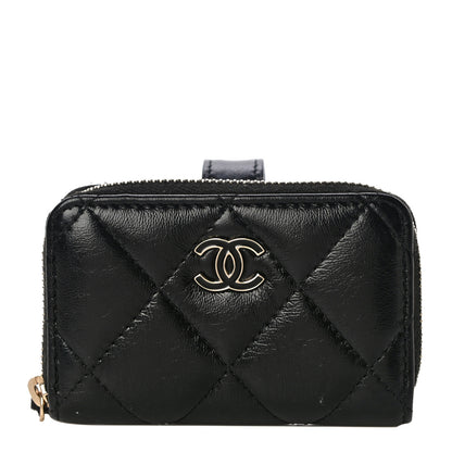 Chanel Shiny Lambskin Coin Purse Bracelet Black 1 of 12