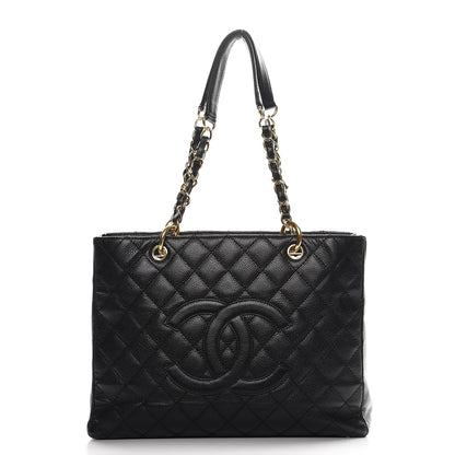 Chanel Caviar Quilted Grand Shopping Tote GST Black 1 of 12