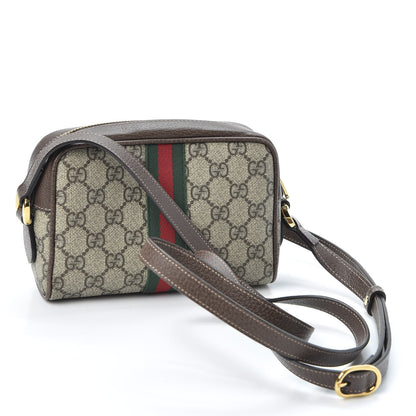 Gucci GG Supreme Monogram Web Mini Ophidia Shoulder Bag Brown 2 of 10