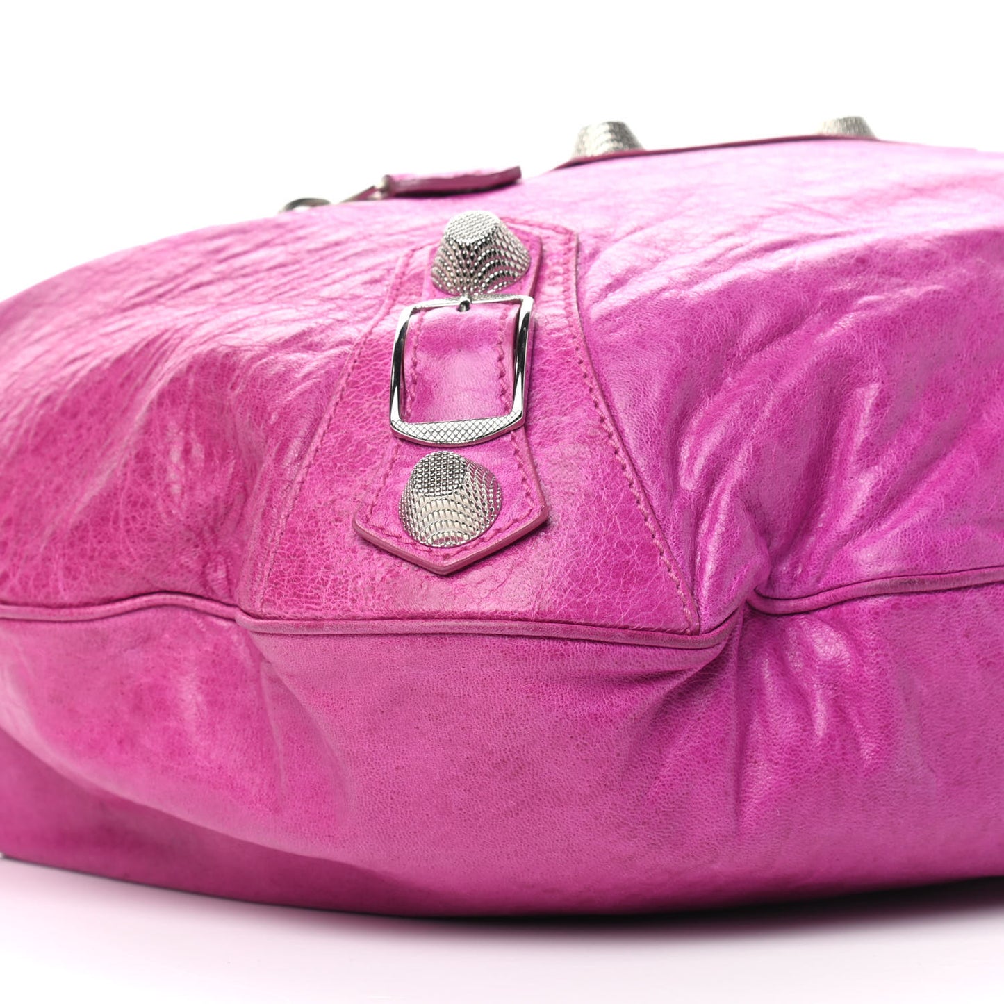 Agneau Giant 21 Silver Hardware Hobo Magenta