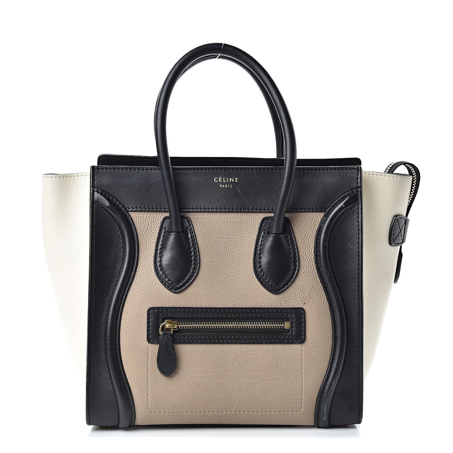Smooth Calfskin Micro Tri-Color Luggage Black
