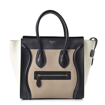Celine Smooth Calfskin Micro Tri-Color Luggage Black 1 of 15