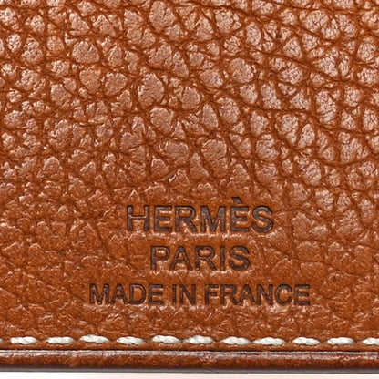 Hermes Barenia Faubourg Epsom Evercolor Les Petits Chevaux Card Holder Fauve Craie Beige De Weimar 6 of 9