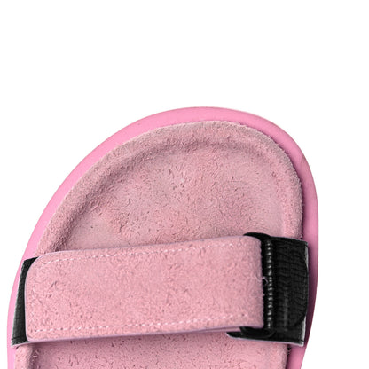 Chanel Suede Calfskin Velcro Flat Sandals 40 Light Pink 9 of 9