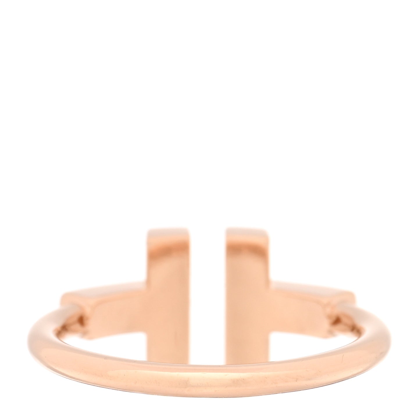 18K Rose Gold Black Onyx T Wire Ring 50 5.5