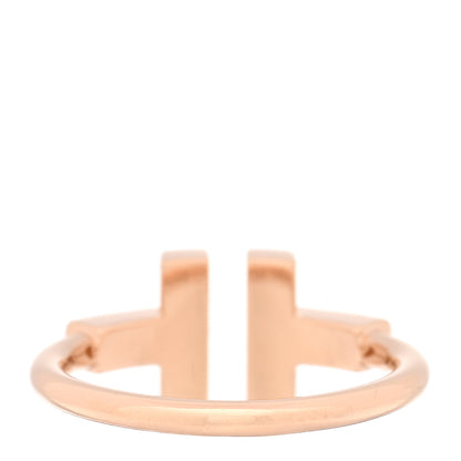 Tiffany 18K Rose Gold Black Onyx T Wire Ring 50 5.5 3 of 4