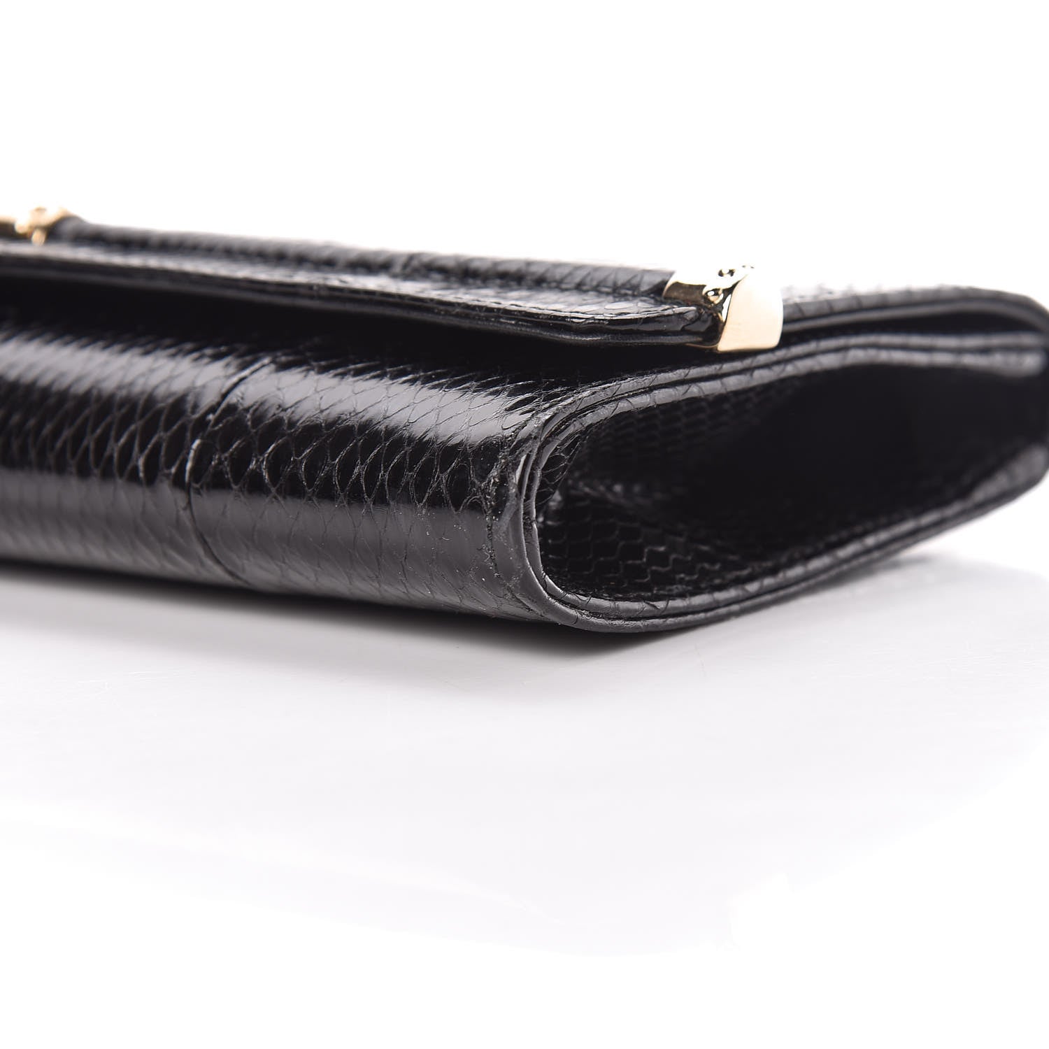 Gucci Snakeskin Broadway Clutch Black 13 of 13