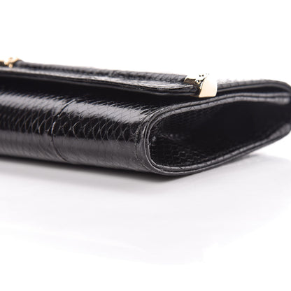 Gucci Snakeskin Broadway Clutch Black 13 of 13
