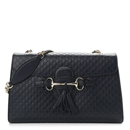 Gucci Soft Microguccissima Medium Emily Chain Shoulder Bag Blue 1 of 14
