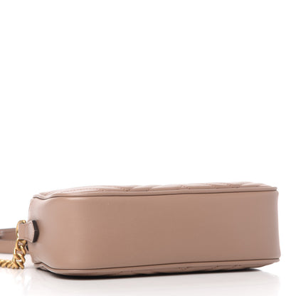 Gucci Calfskin Matelasse Small GG Marmont Chain Shoulder Bag Porcelain Rose 4 of 10