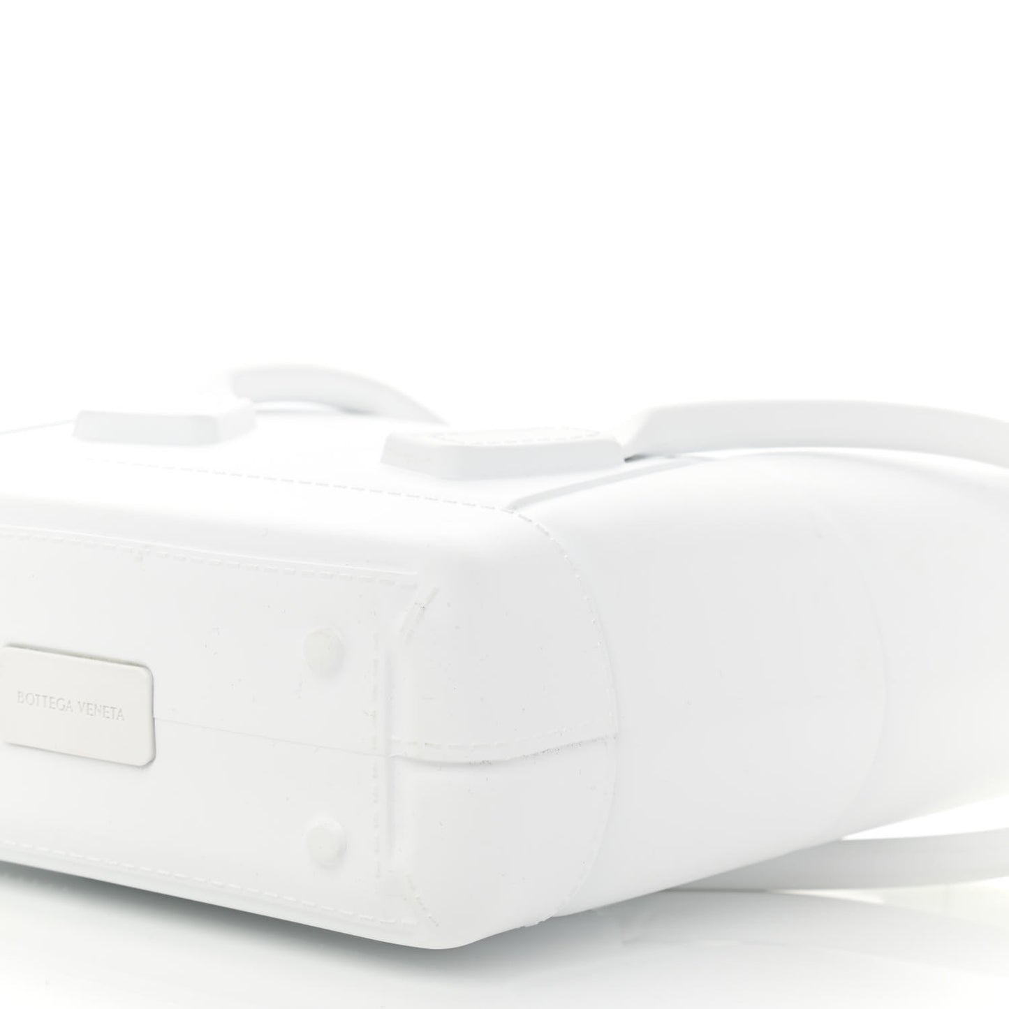 Rubber Intrecciato Mini Arco Tote White