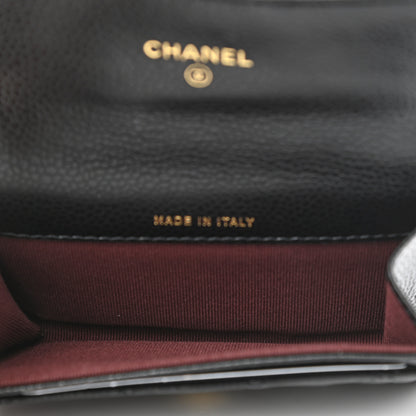 Chanel Caviar Quilted Flap Card Holder Wallet Black 5 of 9