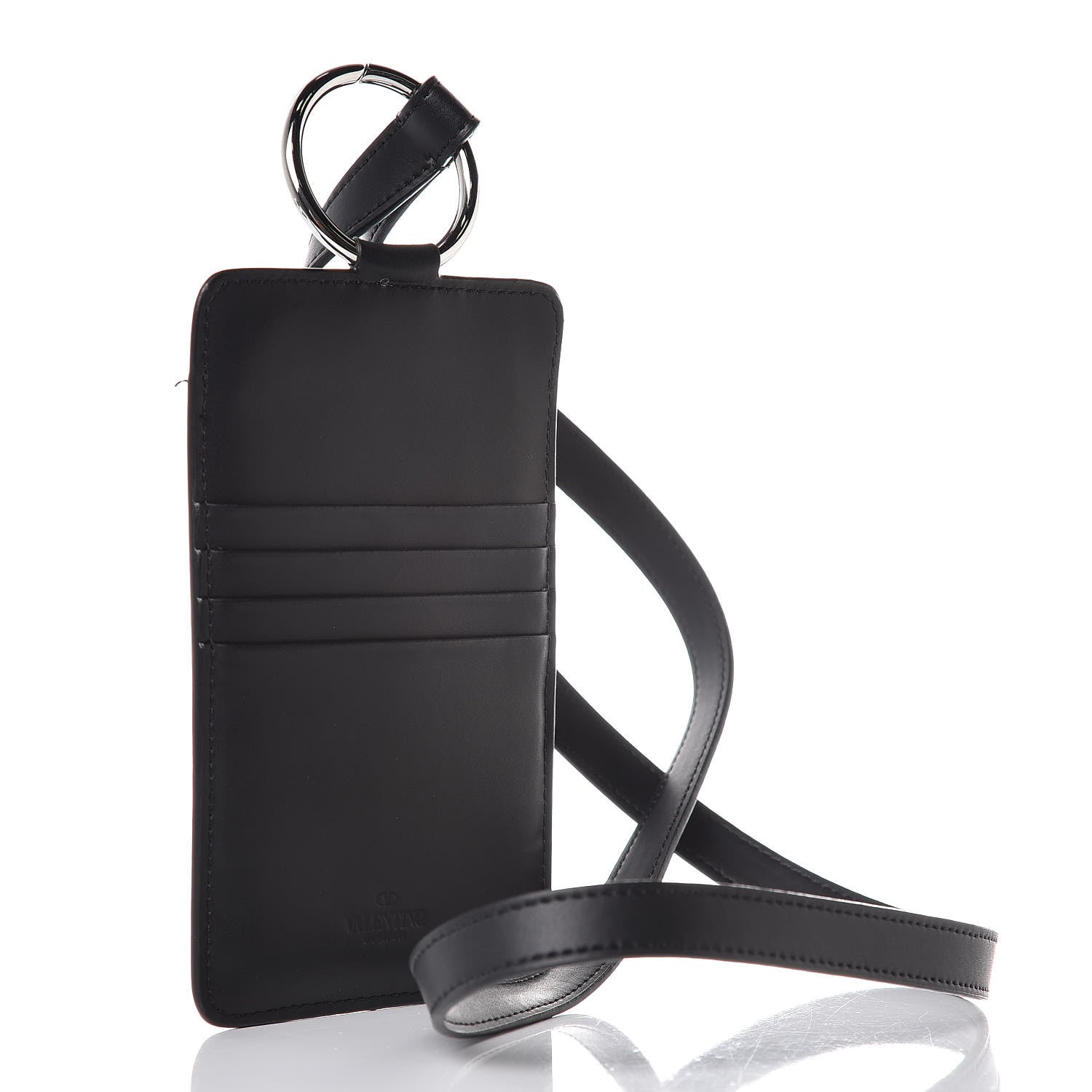 Valentino Garavani Calfskin VLTN Phone Case Black 3 of 6