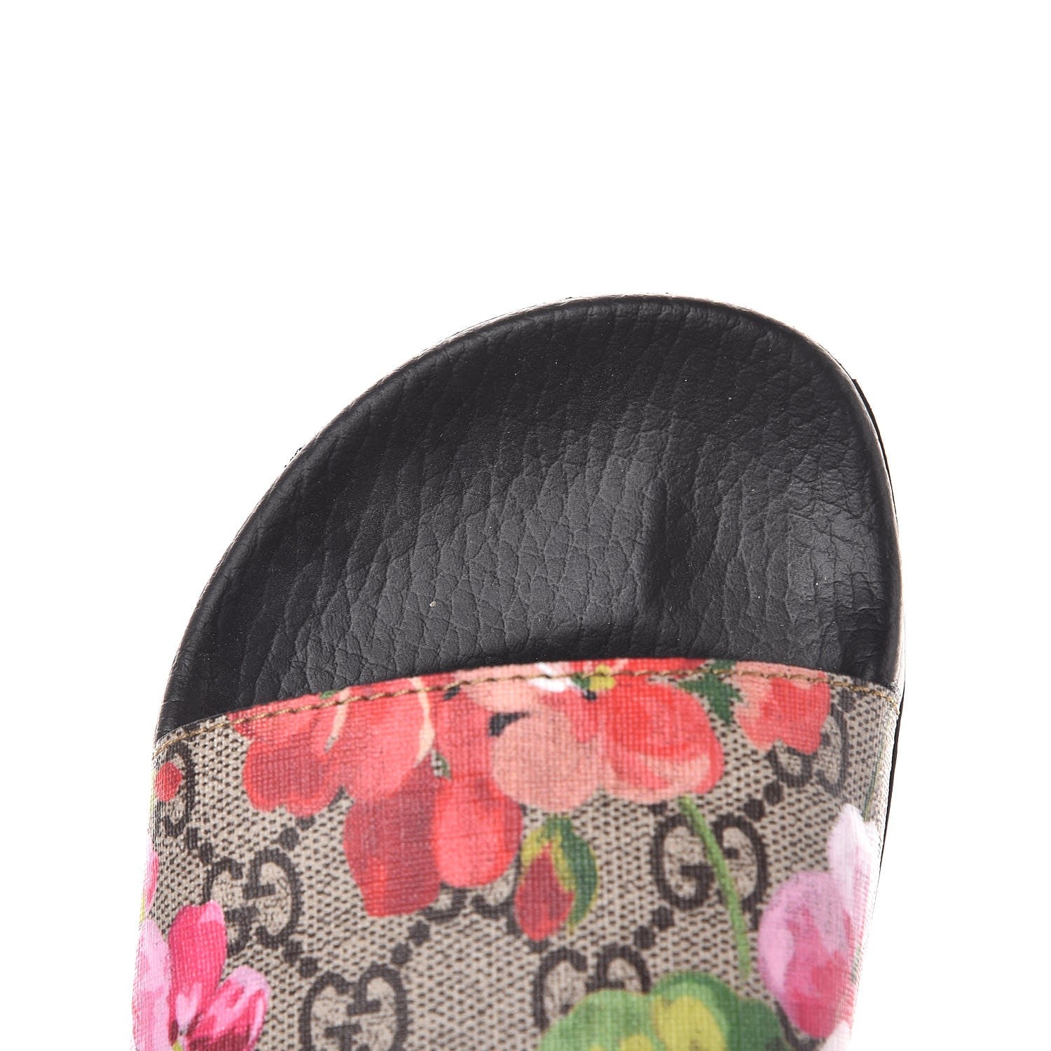 Gucci GG Supreme Monogram Blooms Slide Sandals 37 Beige Multicolor 8 of 10