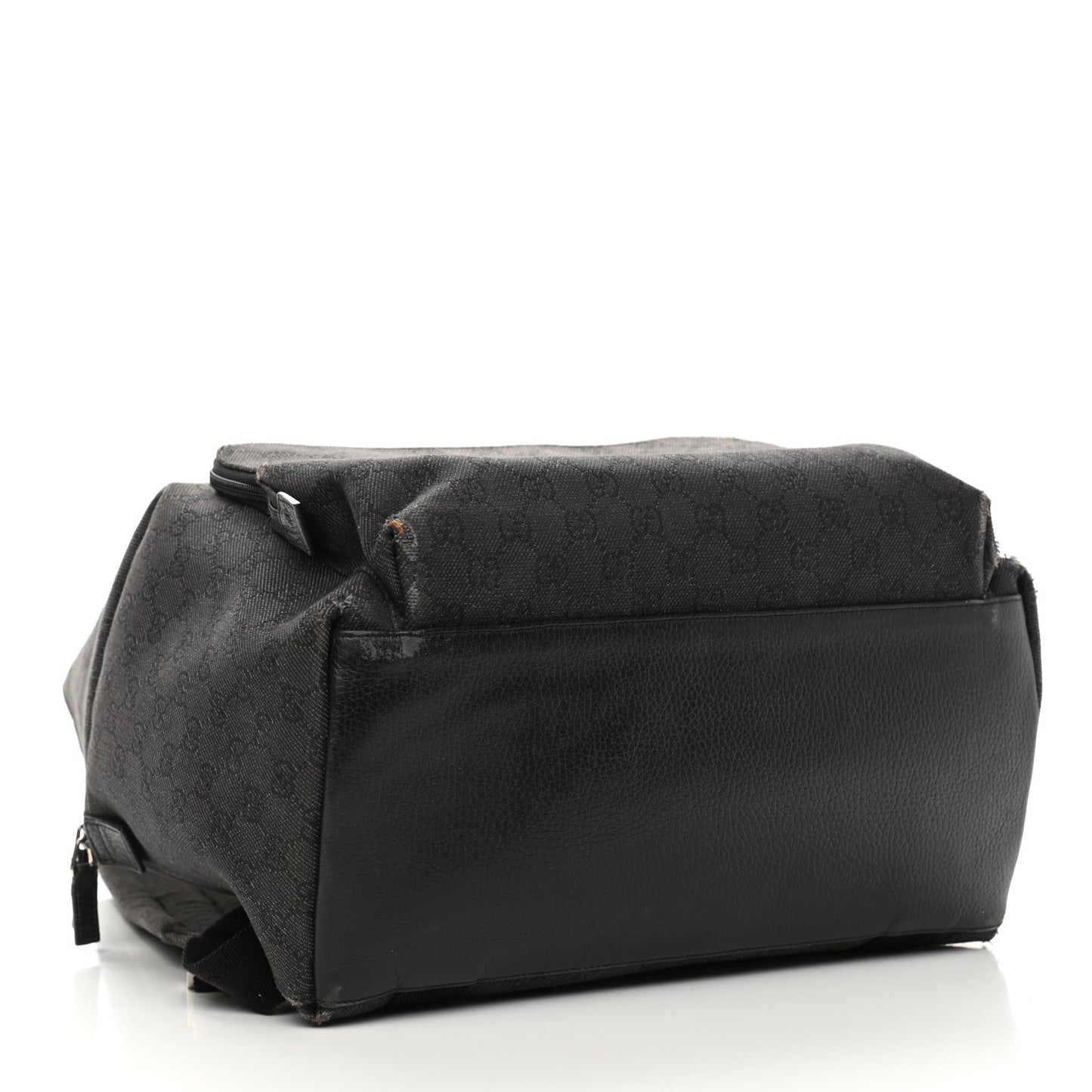 Denim Monogram Medium Backpack Black