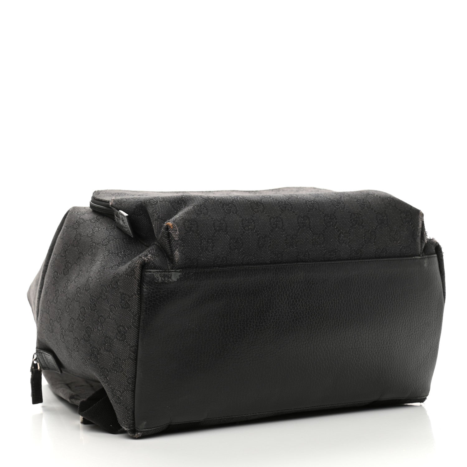 Gucci Denim Monogram Medium Backpack Black 4 of 16