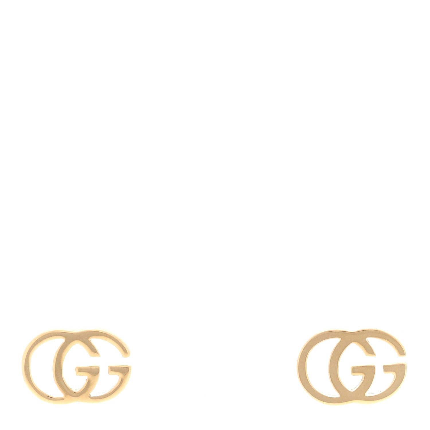 Gucci 18K Yellow Gold Running G Stud Earrings 1 of 4