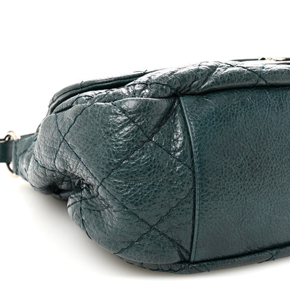 Chanel Glazed Calfskin Stitched XL On The Road Flap Blue 9 of 10