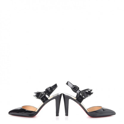 Christian Louboutin Patent Ziggoo Studded Pumps 40 Black 6 of 15