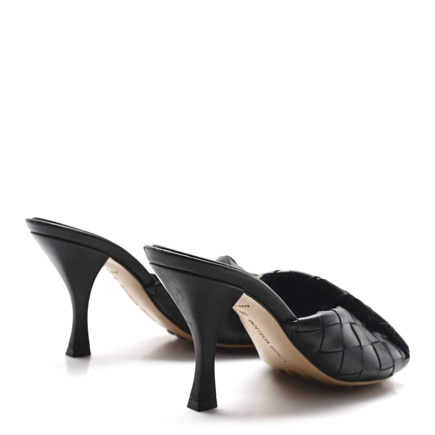 Bottega Veneta Nappa Intrecciato Blink Mule Sandals 38 Black 5 of 8