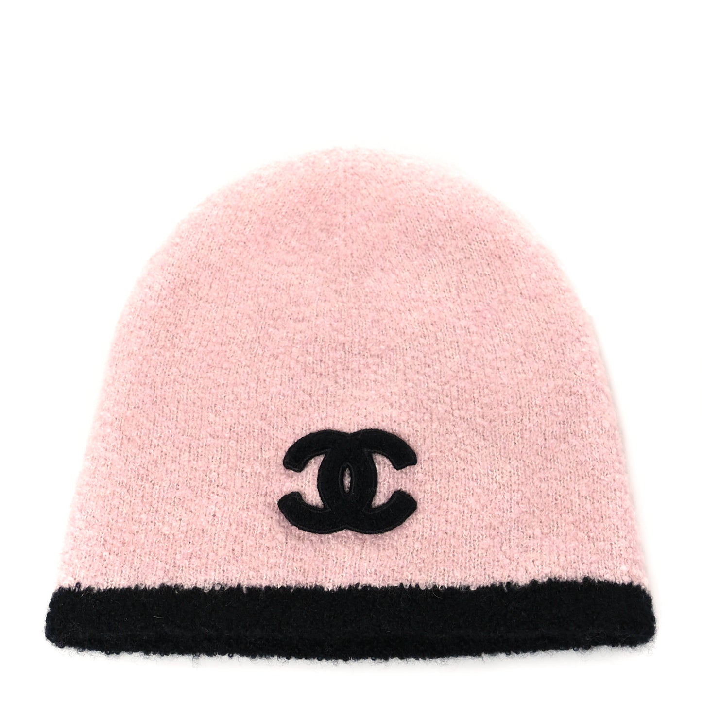 Cashmere Blend CC Beanie Hat Pink Black