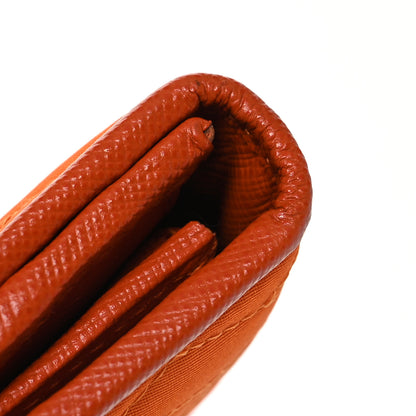 Prada Tessuto Impuntu Triangle Continental Flap Wallet Orange 15 of 19