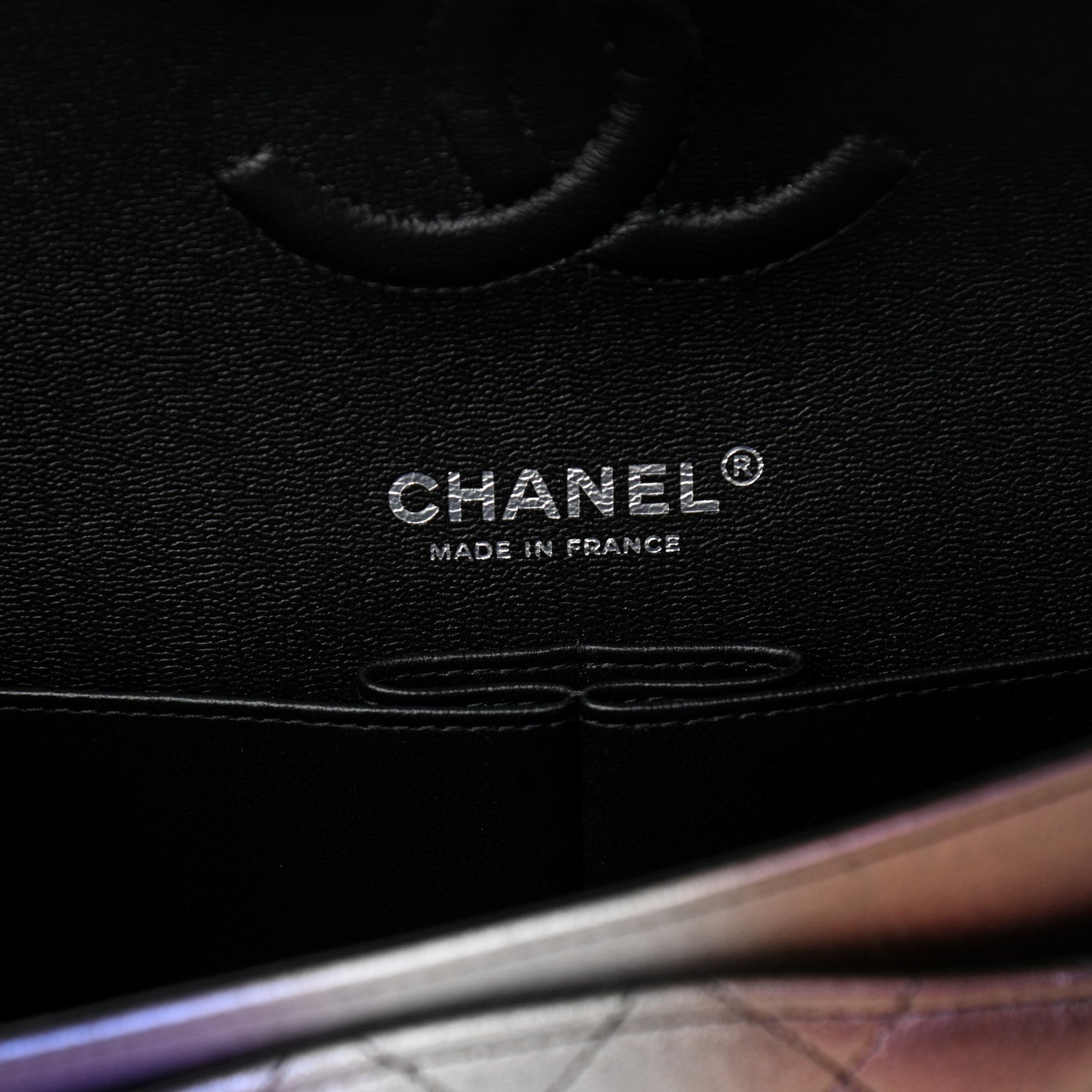 Chanel Calfskin Quilted Ombre Medium Double Flap Black 6 of 13