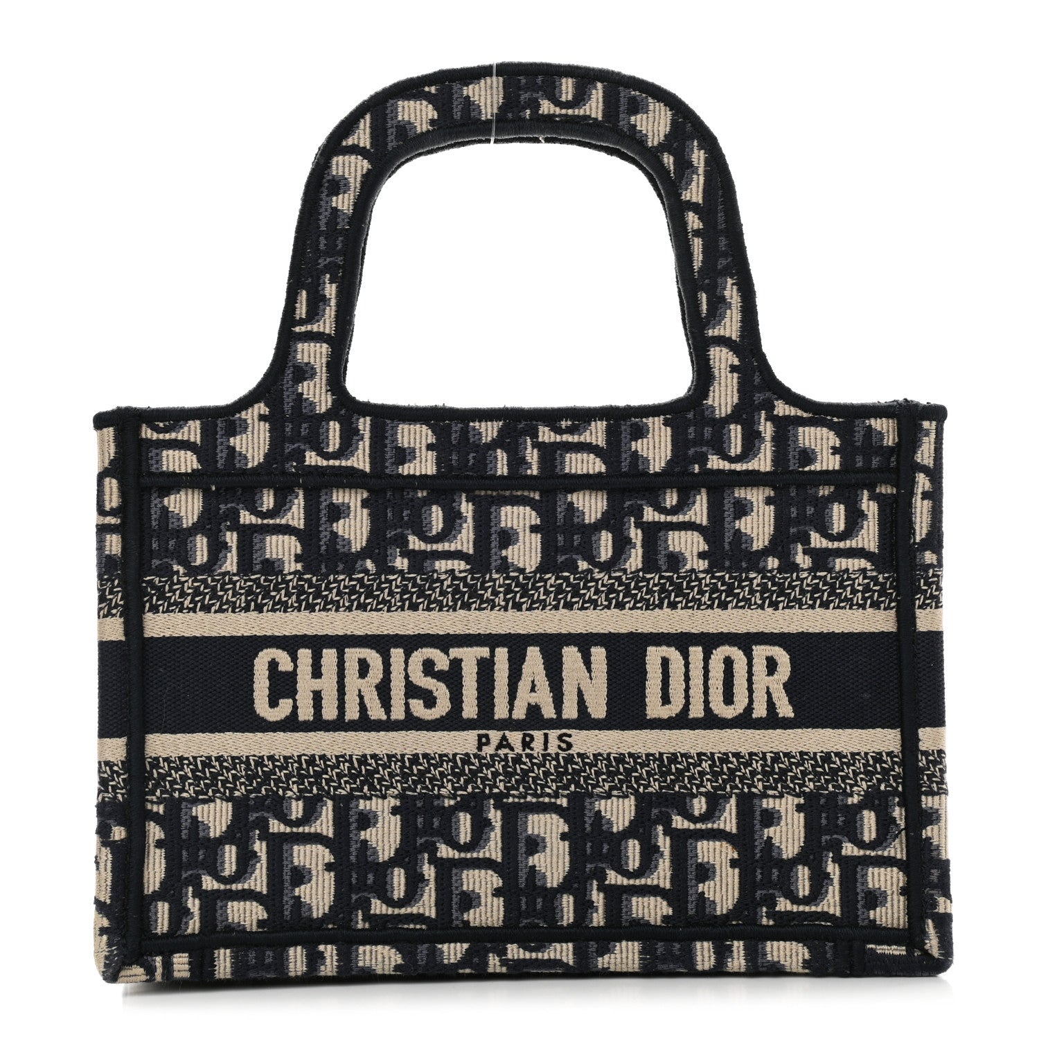 Christian Dior Oblique Mini Book Tote Blue Multicolor 1 of 12