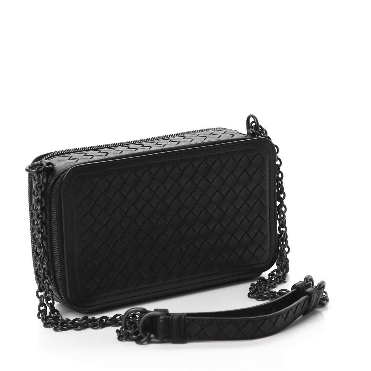Nappa Intrecciato Camera Bag Black