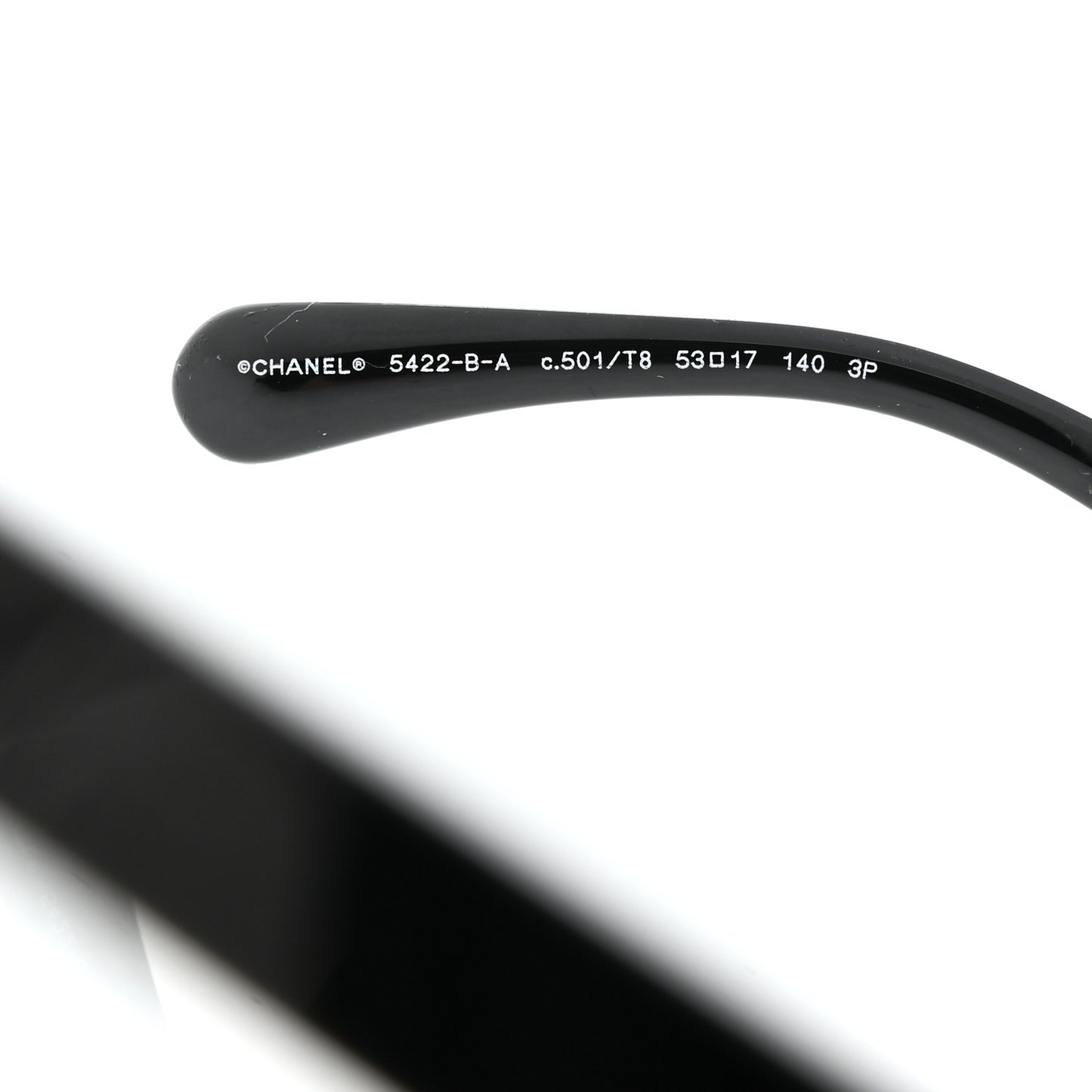 Acetate Strass Polarized Square Sunglasses 5422-B Black