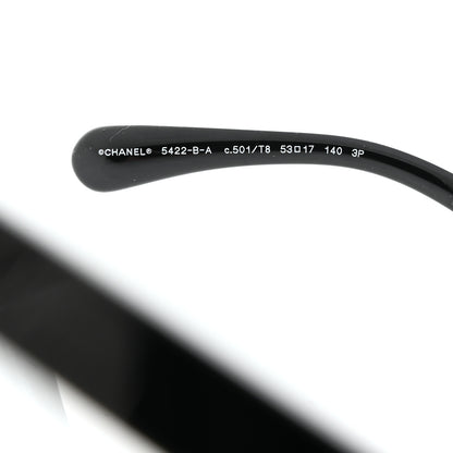 Chanel Acetate Strass Polarized Square Sunglasses 5422-B Black 5 of 8
