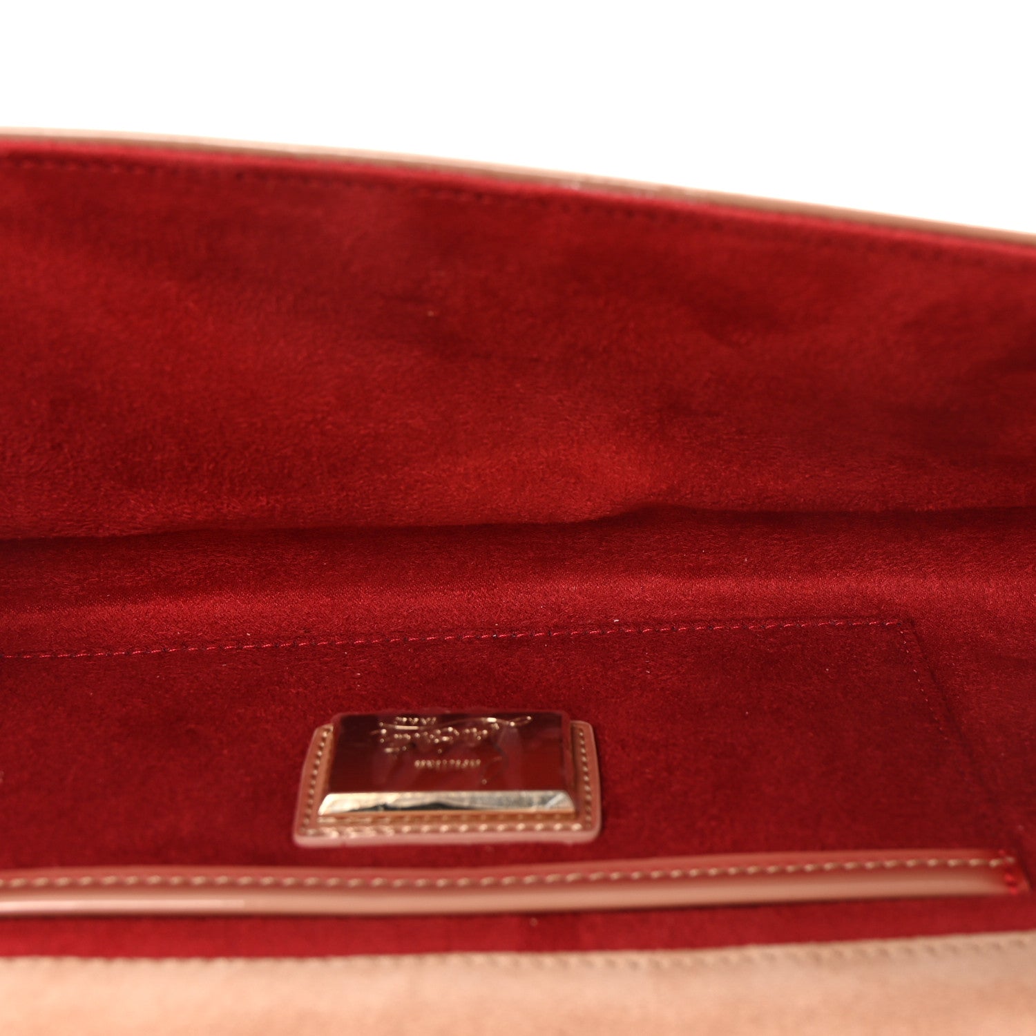 Christian Louboutin Patent So Kate Baguette Clutch Nude 5 of 7